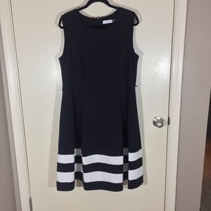 Calvin Klein Black Fit and Flare Dress